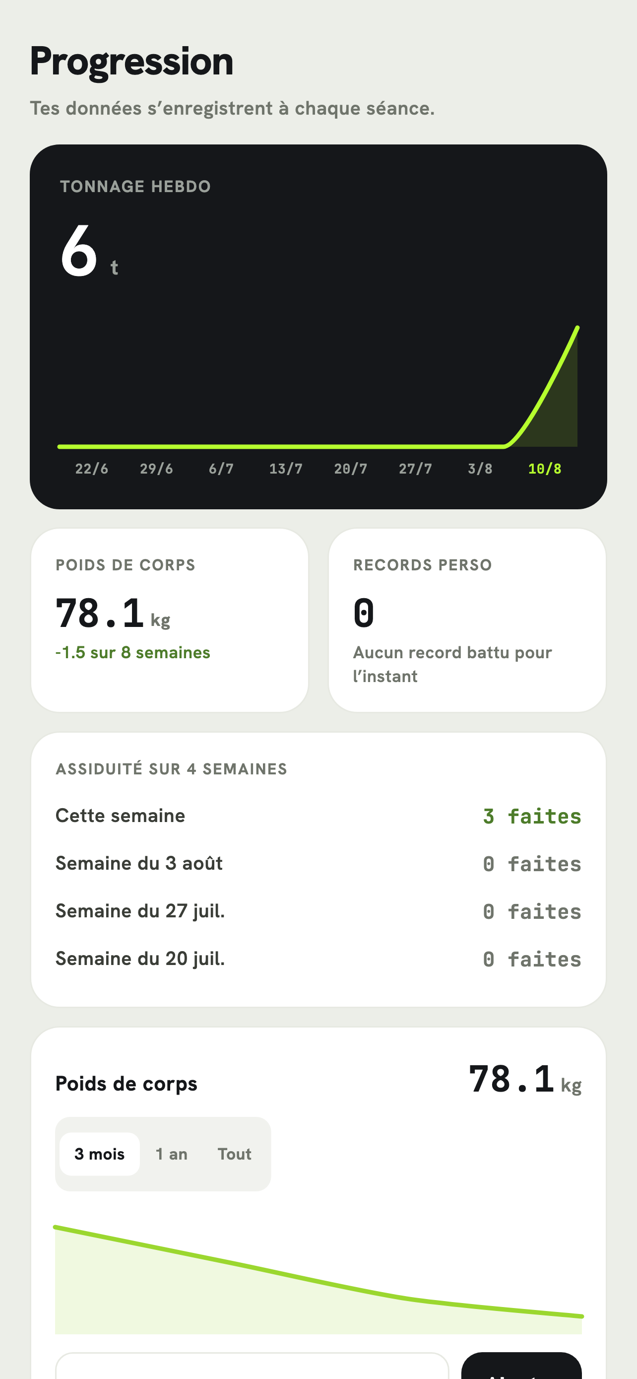SportHabits : suivi de progression, cliquer pour agrandir