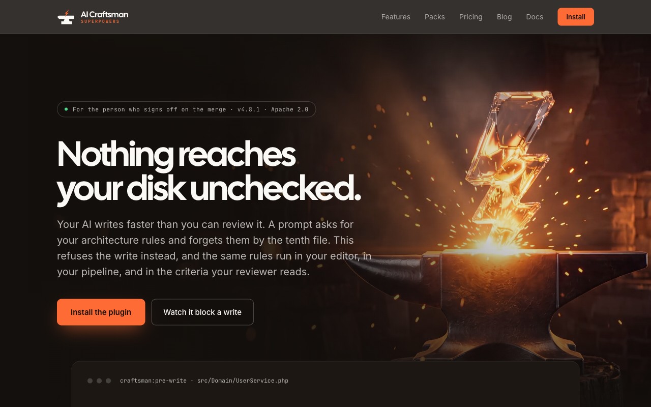 Capture du produit AI Craftsman